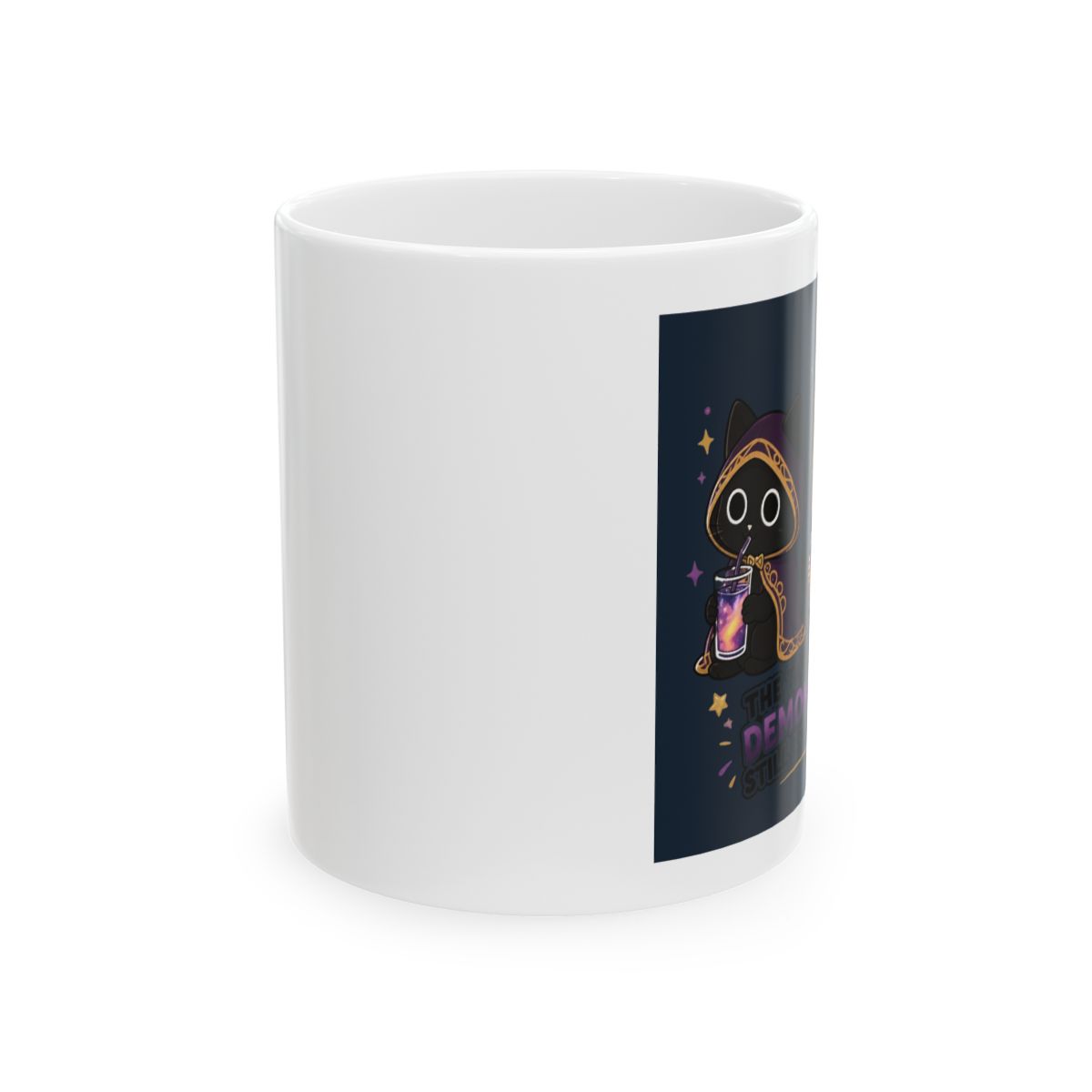 Lord of the Mysteries Cat & Klein Chibi Ceramic Mug - alternate angle 1, merchandise